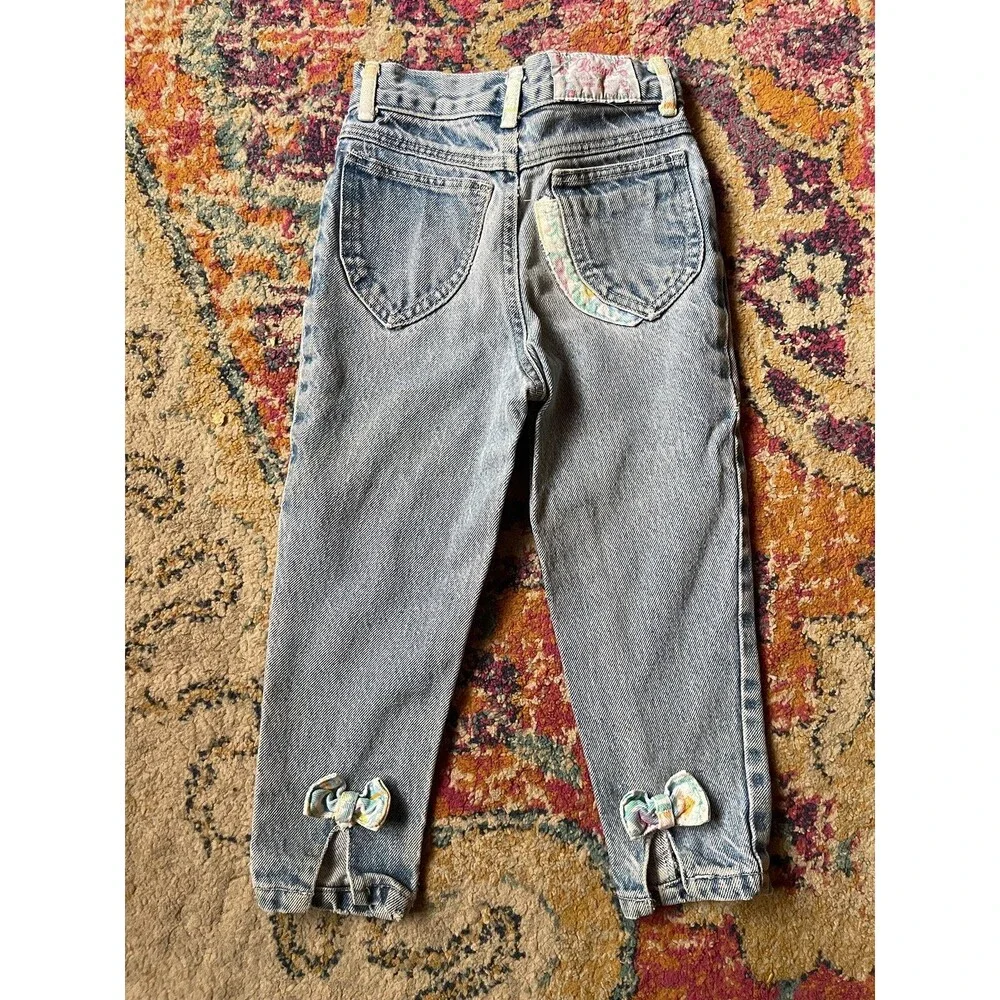 Vintage 80s Floral Jeans